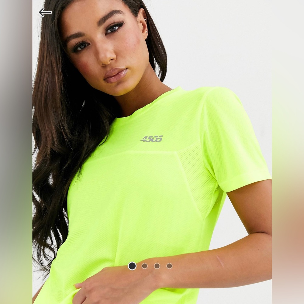 ASOS 4505 icon train shirt in neon yellow size 6